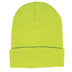 New Neon Green Yellow Rugged Wear Adult Knit Hat